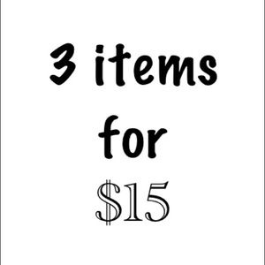3 Random Items for $15!!!!! 💕👍🏼😊